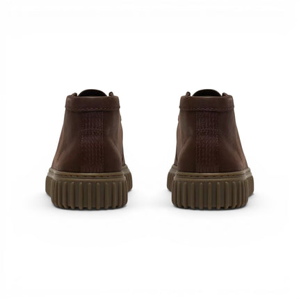 Stivaletti Stringati Wallabee Uomo in Pelle Nabuk Marrone | Clarks 26327242 Torhill Hi BROWN Clarks 