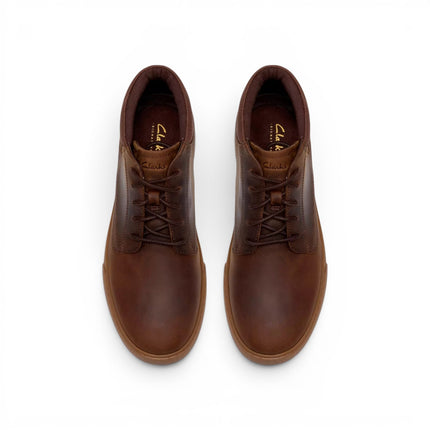 Stivaletto Stringato Uomo in Pelle Ingrassato Marrone 26327459 Lydford Mid BROWN Clarks 