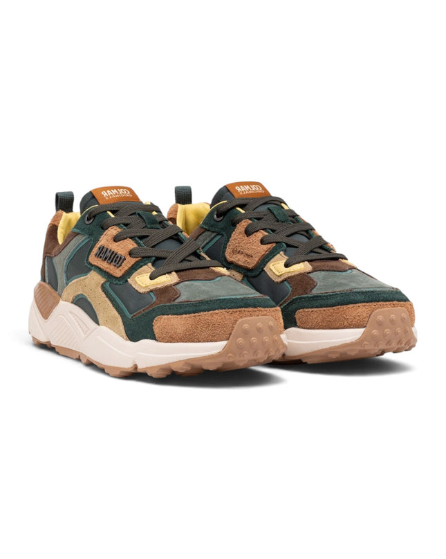Sneakers Uomo in Pelle Multicolor Verde Multi | Colmar GARNER BLAND DARK GREEN Colmar 