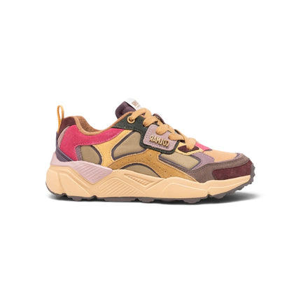 Sneakers Donna in Pelle Multicolor Kaki Beige Multi | Colmar GARNER FLASHY KAKI BEIGE Colmar 