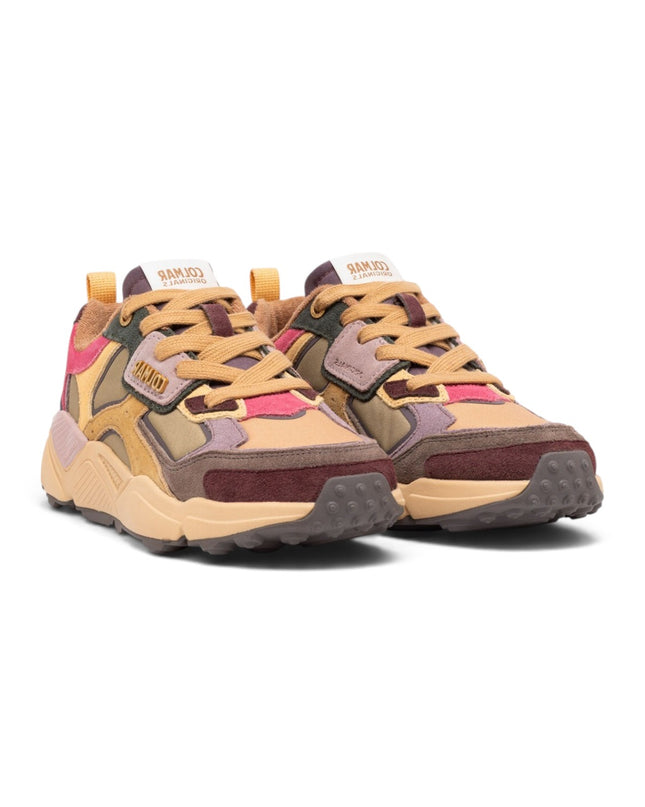 Sneakers Donna in Pelle Multicolor Kaki Beige Multi | Colmar GARNER FLASHY KAKI BEIGE Colmar 