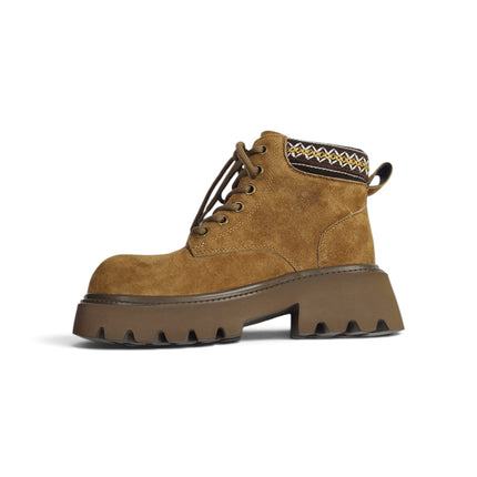 Anfibo Donna con Nappine in Camoscio Cuoio Beige | Exe 252800 BROWNISH Exe 