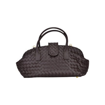 Borsa Donna con Tracolla in Ecopelle Intrecciata Marrone | Exe B2409 BROWN Exe 