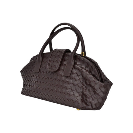 Borsa Donna con Tracolla in Ecopelle Intrecciata Marrone | Exe B2409 BROWN Exe 