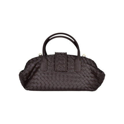 Borsa Donna con Tracolla in Ecopelle Intrecciata Marrone | Exe B2409 BROWN Exe 