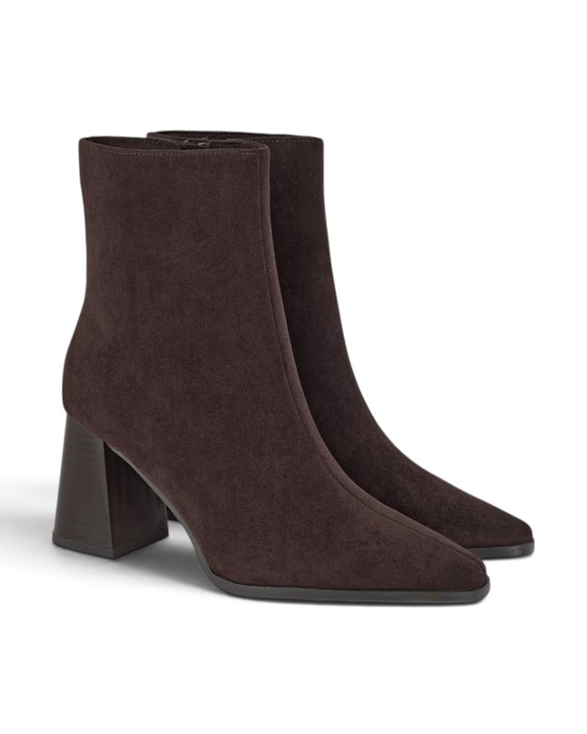 Stivaletti Donna a Punta con Tacco in Eco Camoscio Marrone | Exe EX2643 DARK BROWN Exe 