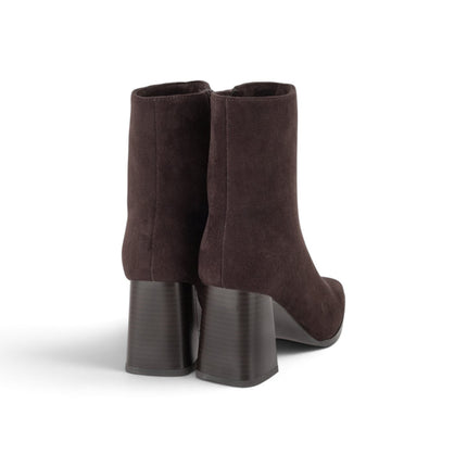 Stivaletti Donna a Punta con Tacco in Eco Camoscio Marrone | Exe EX2643 DARK BROWN Exe 