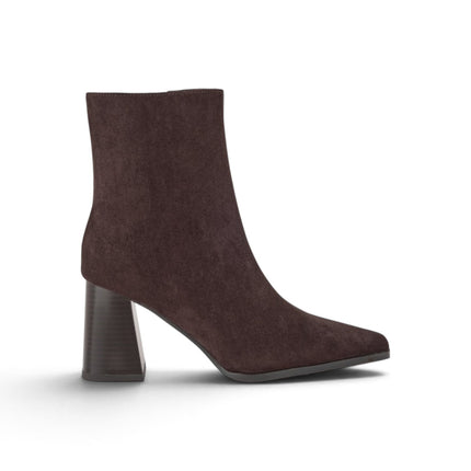 Stivaletti Donna a Punta con Tacco in Eco Camoscio Marrone | Exe EX2643 DARK BROWN Exe 