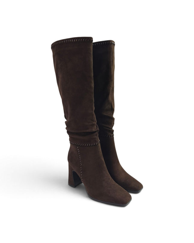 Stivale Donna con Tacco in Ecopelle Marrone | Exe M6737 BROWN Exe 