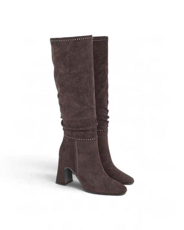 Stivale Donna con Tacco in Ecopelle Marrone | Exe M6737 BROWN Exe 