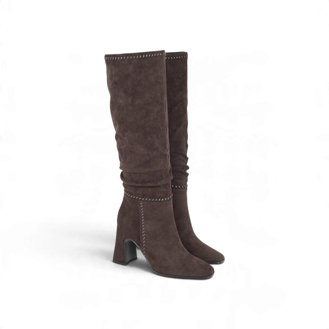 Stivale Donna con Tacco in Ecopelle Marrone | Exe M6737 BROWN Exe 