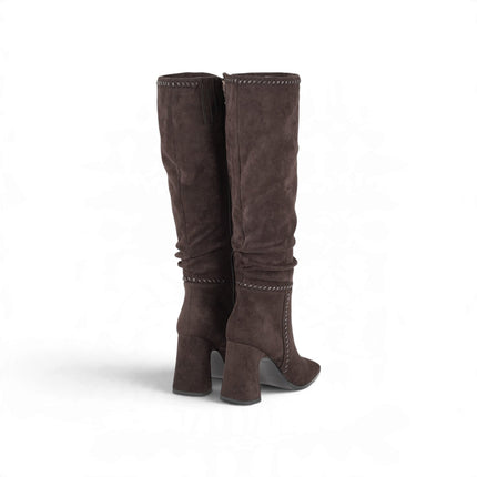 Stivale Donna con Tacco in Ecopelle Marrone | Exe M6737 BROWN Exe 