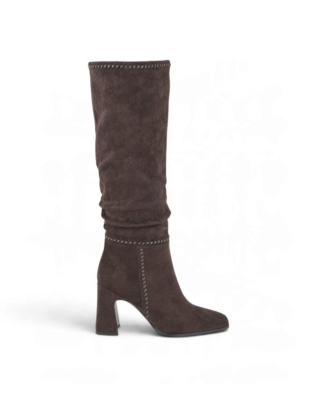 Stivale Donna con Tacco in Ecopelle Marrone | Exe M6737 BROWN Exe 