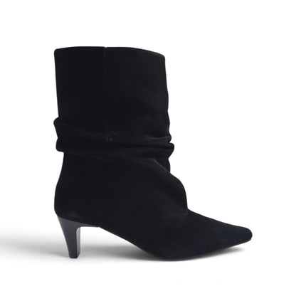 Stivaletto Donna Tubolare con Tacco in Camoscio Nero | Exe X370V BLACK Exe 