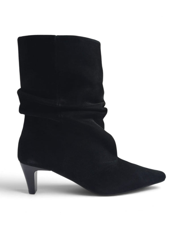 Stivaletto Donna Tubolare con Tacco in Camoscio Nero | Exe X370V BLACK Exe 
