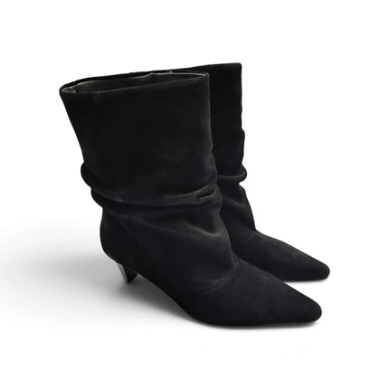 Stivaletto Donna Tubolare con Tacco in Camoscio Nero | Exe X370V BLACK Exe 