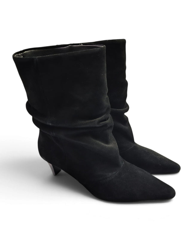 Stivaletto Donna Tubolare con Tacco in Camoscio Nero | Exe X370V BLACK Exe 