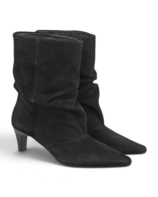 Stivaletto Donna Tubolare con Tacco in Camoscio Nero | Exe X370V BLACK Exe 