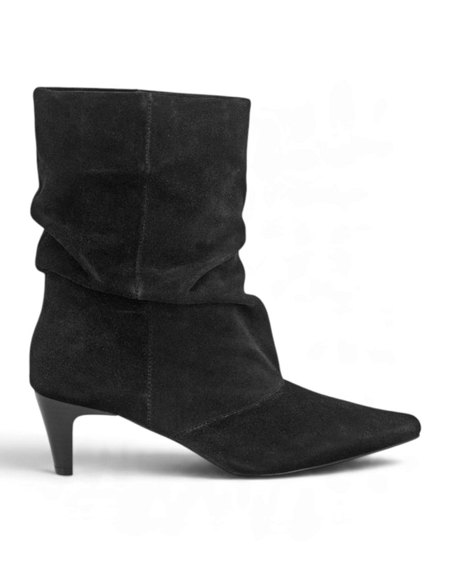 Stivaletto Donna Tubolare con Tacco in Camoscio Nero | Exe X370V BLACK Exe 