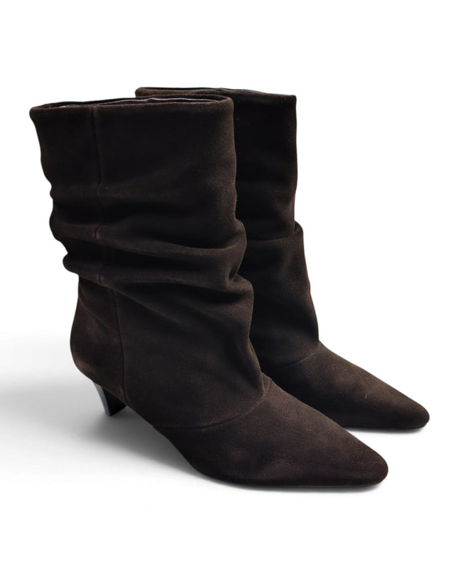 Stivaletto Donna Tubolare con Tacco in Camoscio Marrone | Exe X370V BROWN Exe 