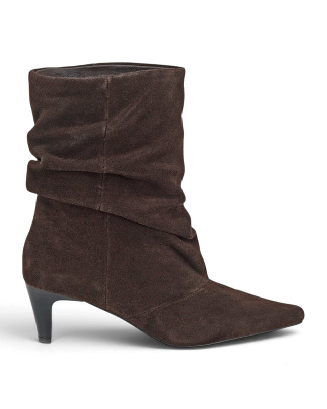 Stivaletto Donna Tubolare con Tacco in Camoscio Marrone | Exe X370V BROWN Exe 