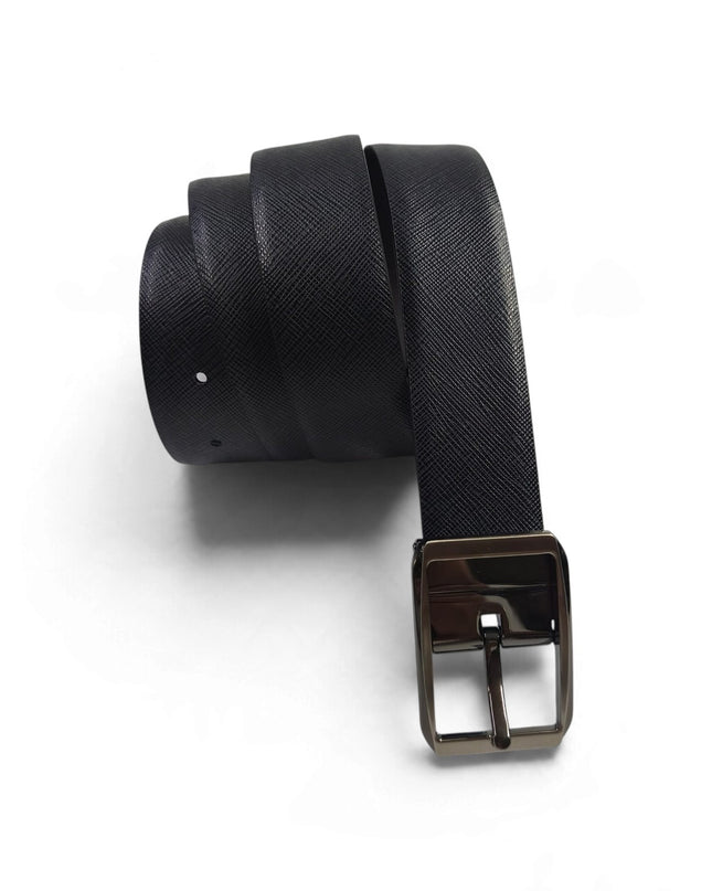 Cintura Uomo Doubleface Reversibile in Pelle Nero Moro | Frau A245C DOUBLE NERO MORO Frau 