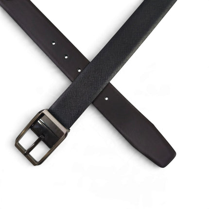 Cintura Uomo Doubleface Reversibile in Pelle Nero Moro | Frau A245C DOUBLE NERO MORO Frau 