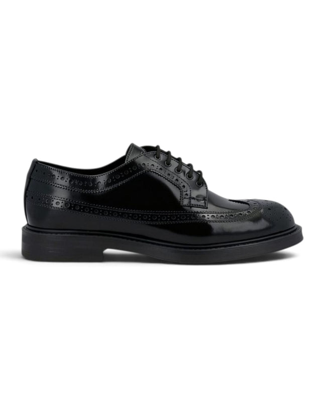 Francesina Monogramma Oxford Uomo in Pelle Nera | Frau A73Z4 BLACK Frau 
