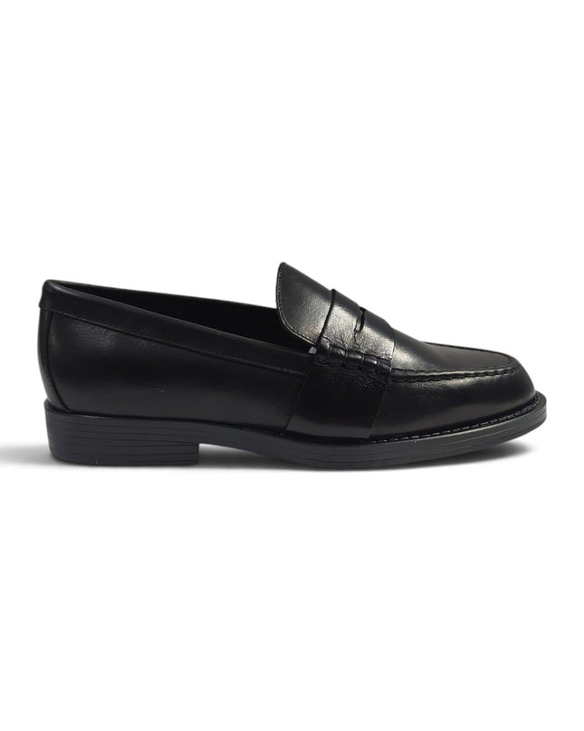 Mocassino College Donna Tacco Basso in Pelle Nera | Frau A84N0 BLACK Frau 