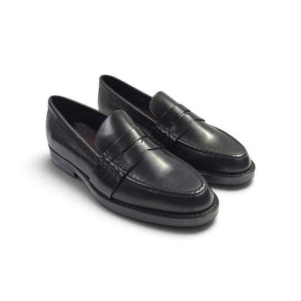 Mocassino College Donna Tacco Basso in Pelle Nera | Frau A84N0 BLACK Frau 