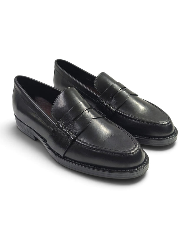 Mocassino College Donna Tacco Basso in Pelle Nera | Frau A84N0 BLACK Frau 