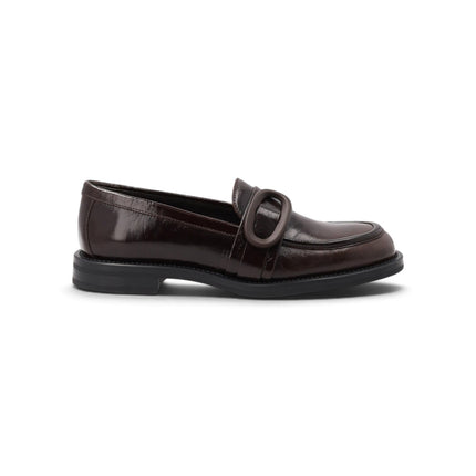 Mocassini Donna Pelle Lucida Marrone Chocolate | Frau A90S4 CHOCOLATE Frau 