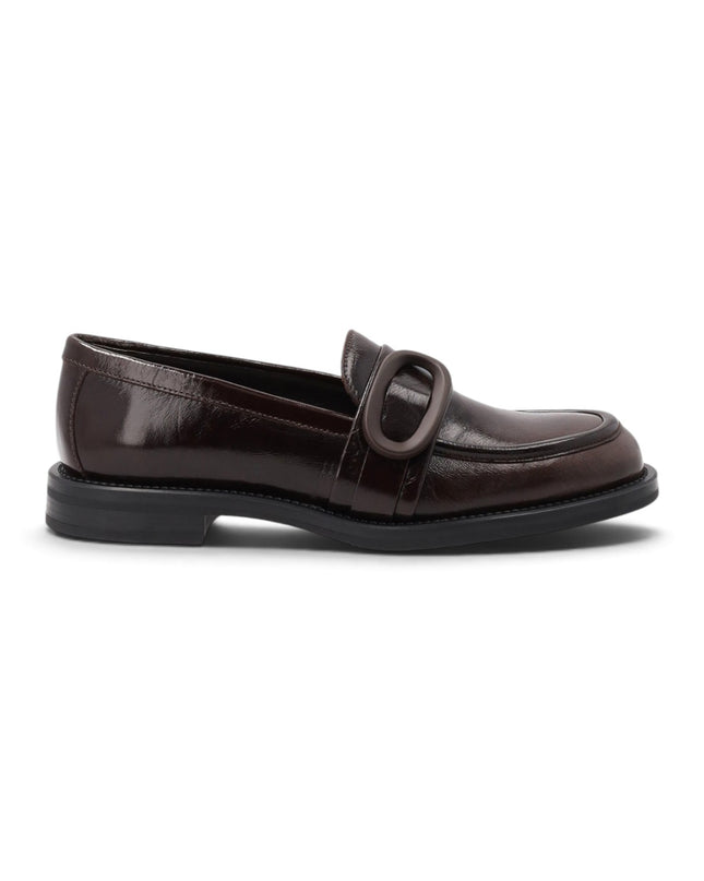 Mocassini Donna Pelle Lucida Marrone Chocolate | Frau A90S4 CHOCOLATE Frau 