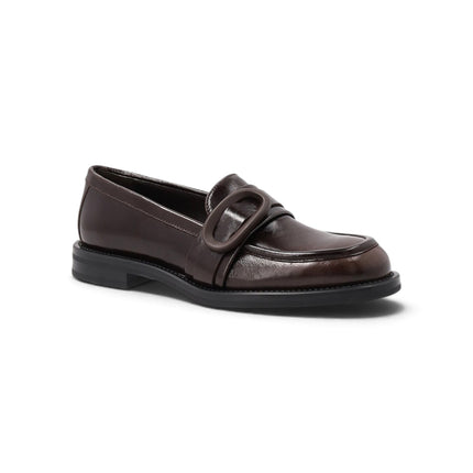Mocassini Donna Pelle Lucida Marrone Chocolate | Frau A90S4 CHOCOLATE Frau 