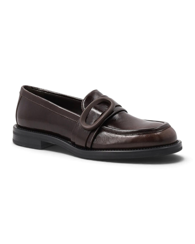 Mocassini Donna Pelle Lucida Marrone Chocolate | Frau A90S4 CHOCOLATE Frau 