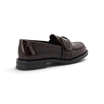 Mocassini Donna Pelle Lucida Marrone Chocolate | Frau A90S4 CHOCOLATE Frau 