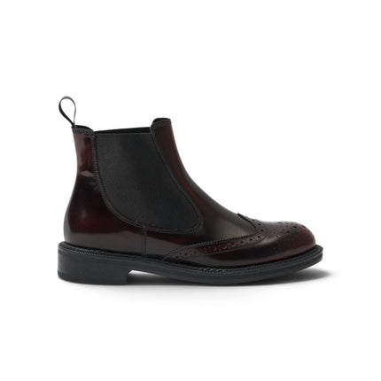 Stivaletti Chelsea Oxford Donna in Pelle Bordo | Frau A95Z2 BORDO Frau 