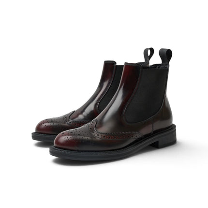 Stivaletti Chelsea Oxford Donna in Pelle Bordo | Frau A95Z2 BORDO Frau 
