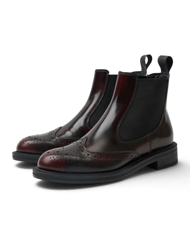 Stivaletti Chelsea Oxford Donna in Pelle Bordo | Frau A95Z2 BORDO Frau 