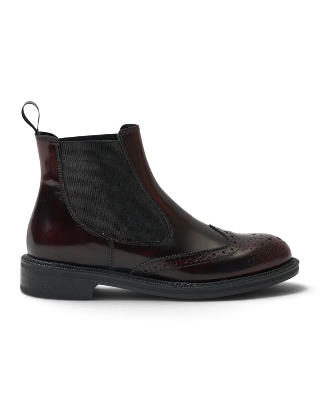 Stivaletti Chelsea Oxford Donna in Pelle Bordo | Frau A95Z2 BORDO Frau 