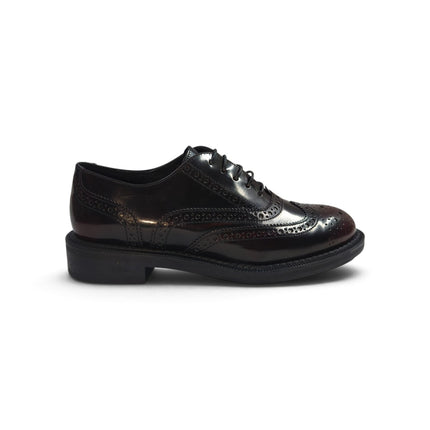 Francesina Oxford Donna con Monogramma in Pelle Bordo | Frau A95Z6 BORDO Frau 