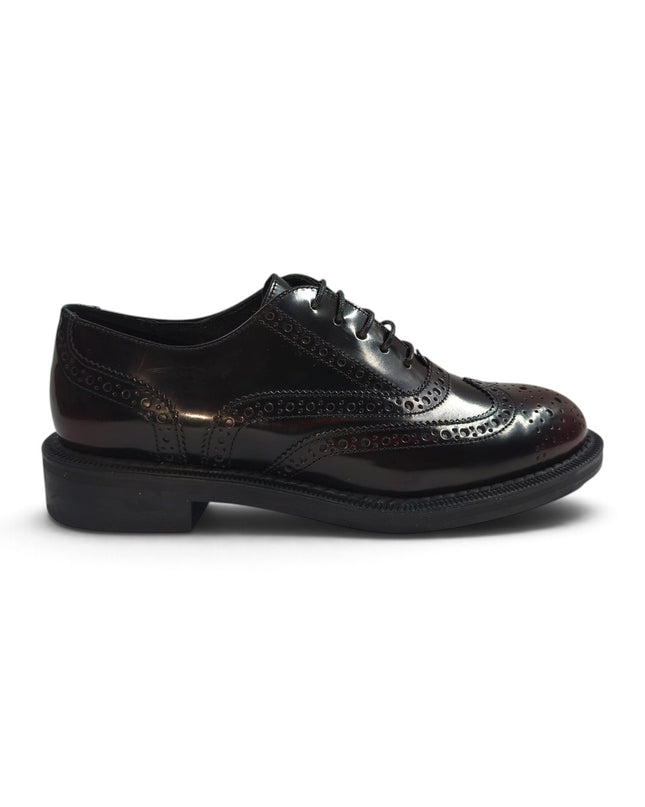 Francesina Oxford Donna con Monogramma in Pelle Bordo | Frau A95Z6 BORDO Frau 
