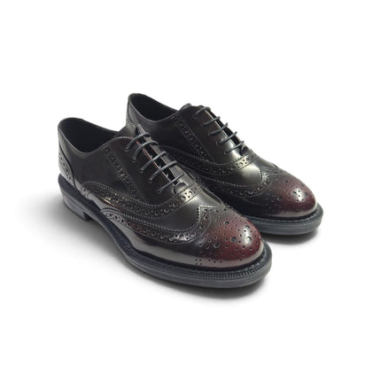 Francesina Oxford Donna con Monogramma in Pelle Bordo | Frau A95Z6 BORDO Frau 