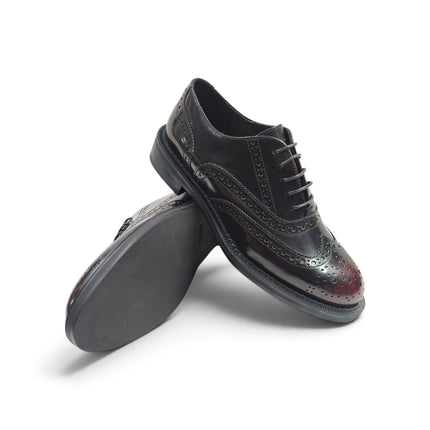 Francesina Oxford Donna con Monogramma in Pelle Bordo | Frau A95Z6 BORDO Frau 