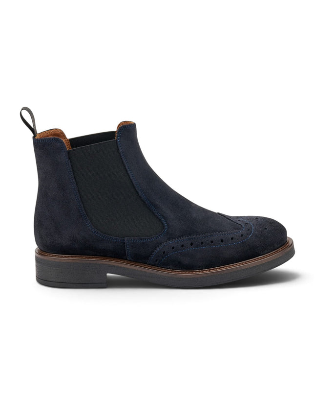 Stivaletti Chelsea Oxford Donna in Camoscio Blu | Frau A96C6 NAVY Frau 