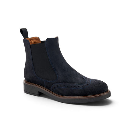 Stivaletti Chelsea Oxford Donna in Camoscio Blu | Frau A96C6 NAVY Frau 