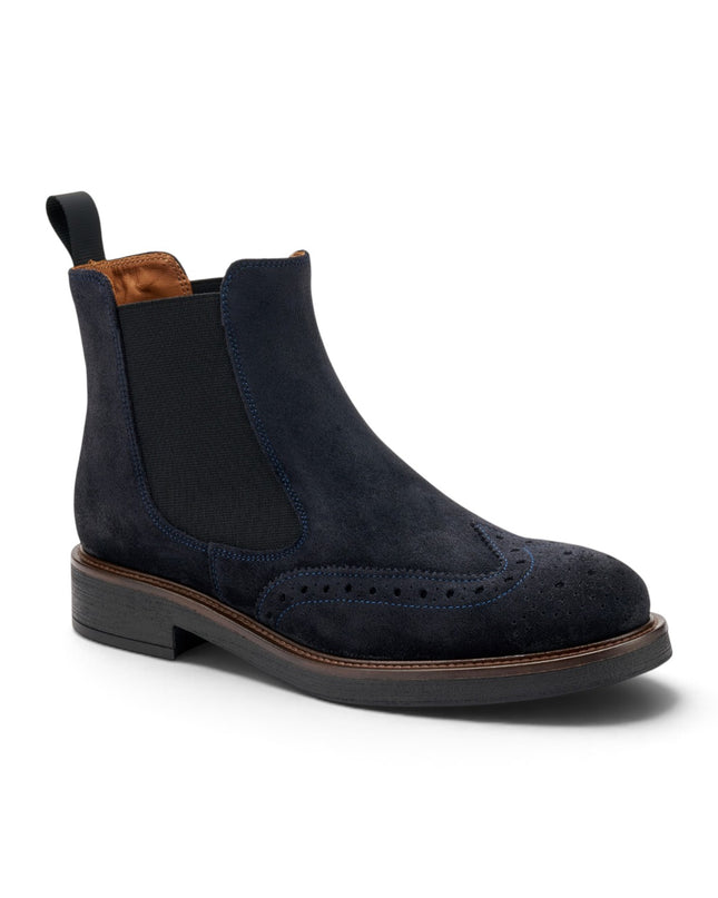 Stivaletti Chelsea Oxford Donna in Camoscio Blu | Frau A96C6 NAVY Frau 