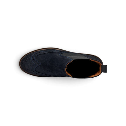 Stivaletti Chelsea Oxford Donna in Camoscio Blu | Frau A96C6 NAVY Frau 