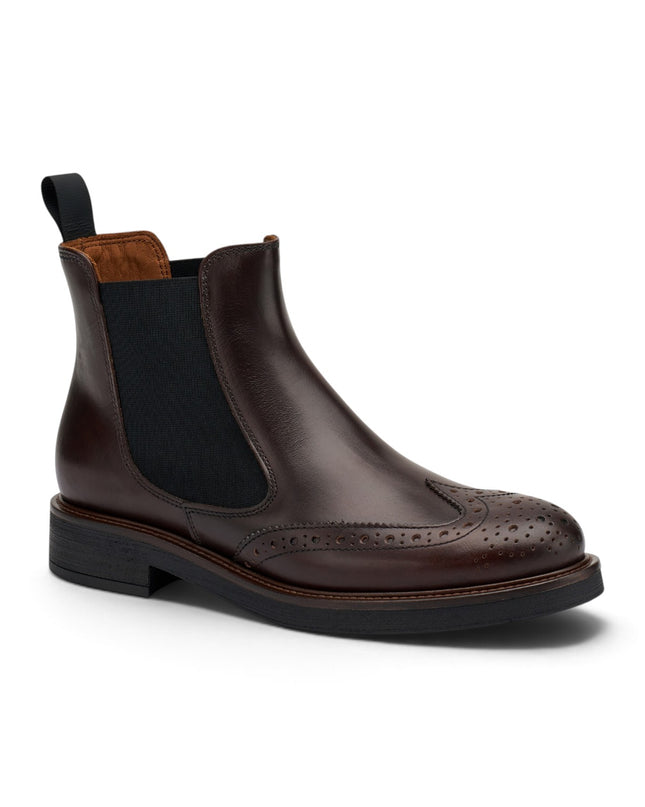 Stivaletti Chelsea Oxford Donna in Pelle Marrone Coffee | Frau A96N6 COFFEE Frau 