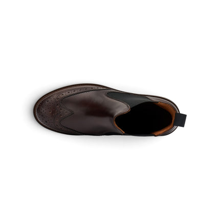 Stivaletti Chelsea Oxford Donna in Pelle Marrone Coffee | Frau A96N6 COFFEE Frau 
